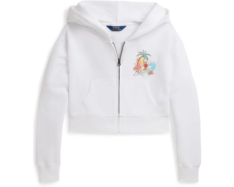 Polo Bear Terry Boxy Full Zip Hoodie (Big Kid)