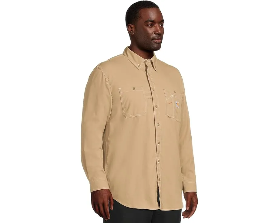 Carhartt огнестойкая легкая рубашка Force Original Fit с длинным рукавом на пуговицах для высоких и полных
