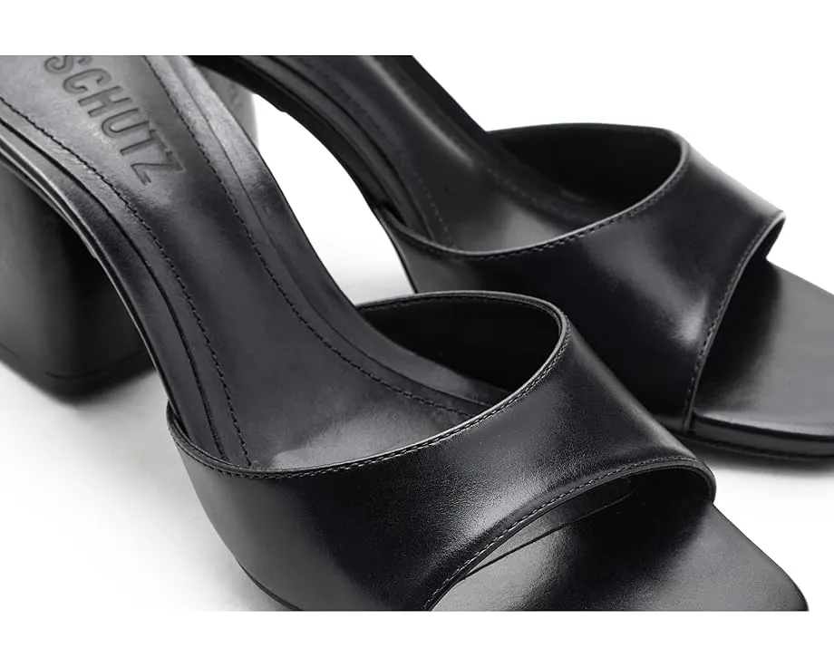 Босоножки Leena Schutz на массивном каблуке с открытым носком