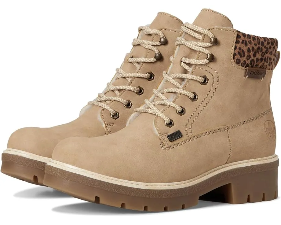 Ботинки Rieker Sabrina 18 на шнуровке с меховым кантом