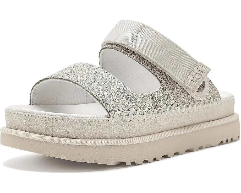 UGG Goldenstar Crackle Glide сандалии с кракле-кожей и EVA подошвой