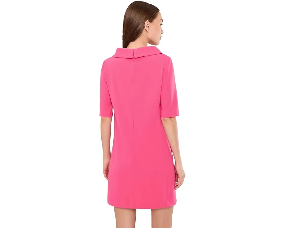 Платье Trina Turk Drape Neck Straight Fit с драпированным воротником и карманами