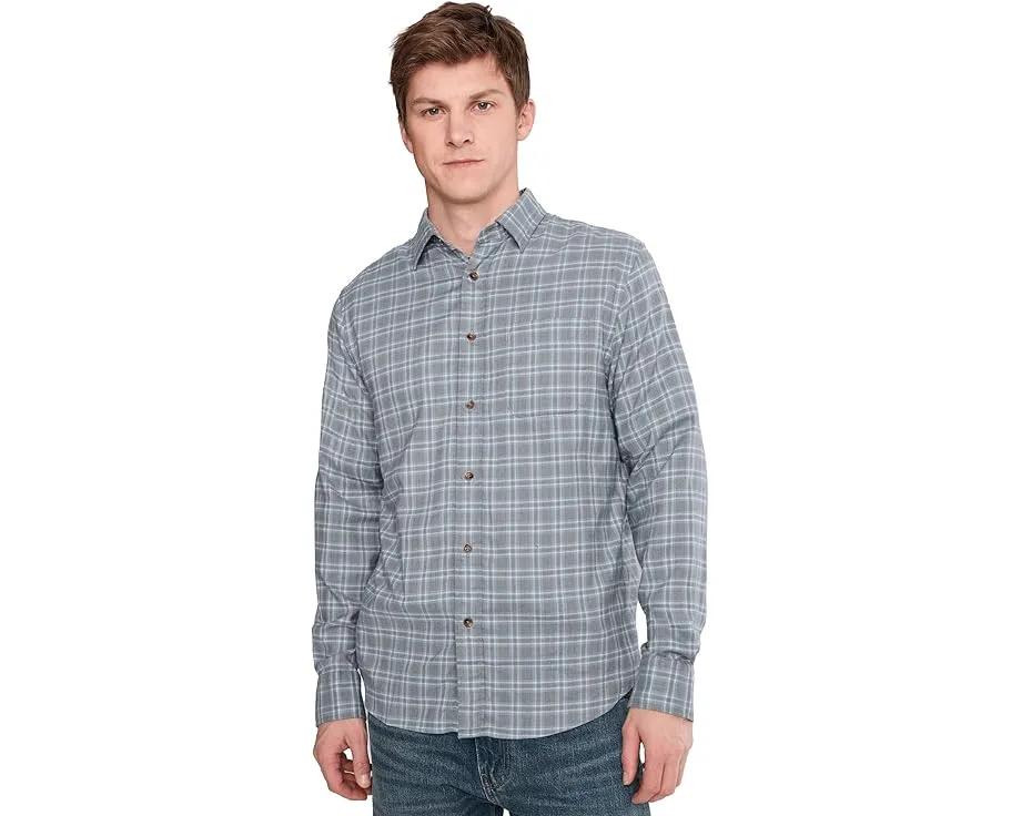 Рубашка Faherty Movement Brushed из смесовой ткани с начесом и карманом