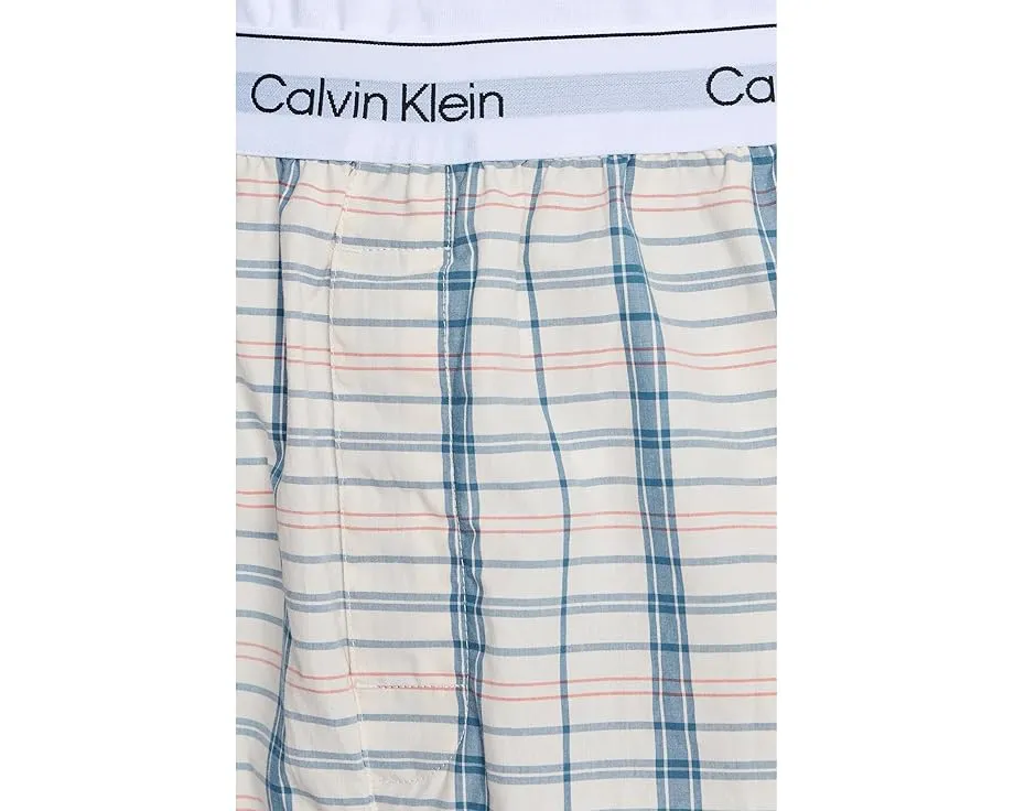 Штаны Calvin Klein Underwear Cotton Poplin для сна с клетчатым принтом
