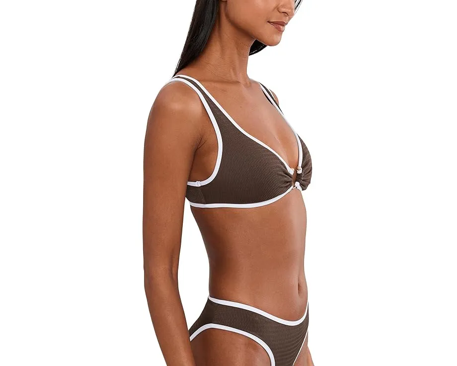 Топ Seafolly Beach Bound Ring Front с кольцом и съемными чашками