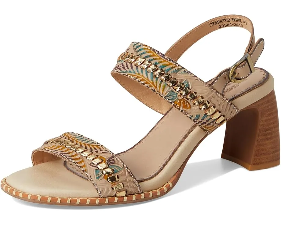 Сандалии L'Artiste by Spring Step Starstud с металлическими акцентами и массивным каблуком