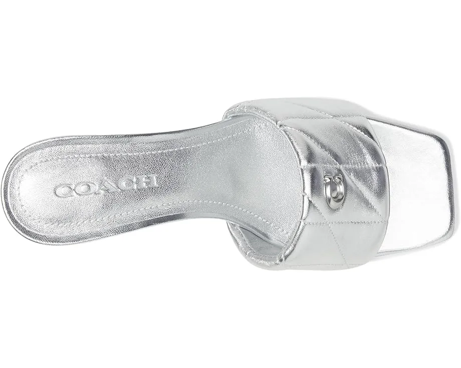 Сандалии COACH Holly на квадратном каблуке со стежкой и логотипом