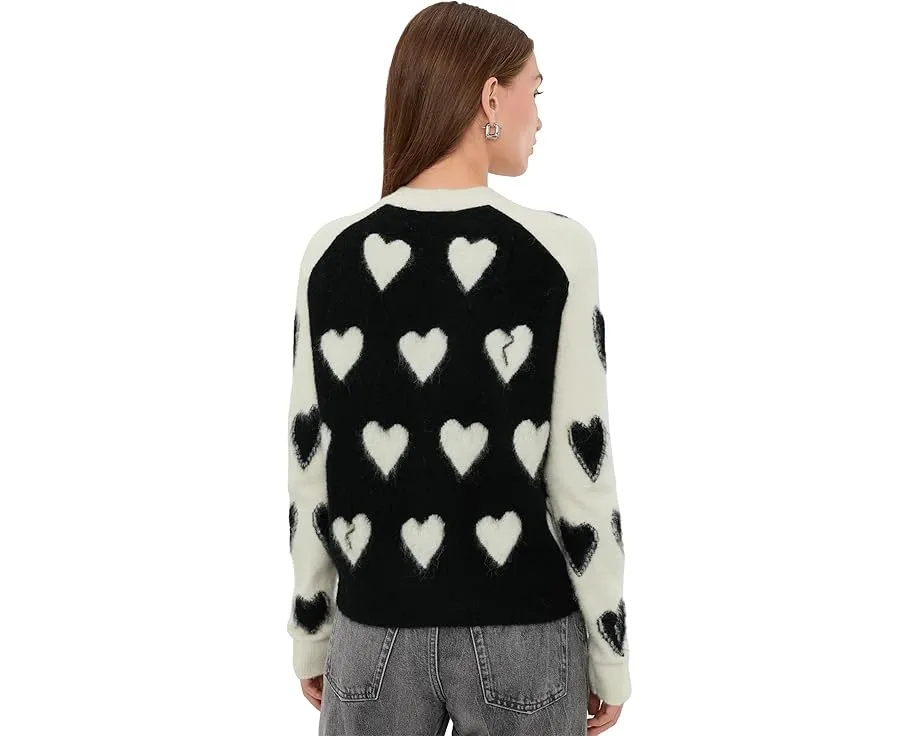 Кардиган AllSaints Scatter Heart Cardi с принтом в виде сердец