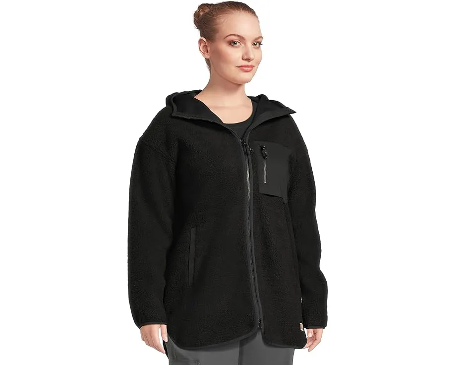 Длинная куртка Fjällräven Vardag Pile Fleece с капюшоном из переработанного полиэстера