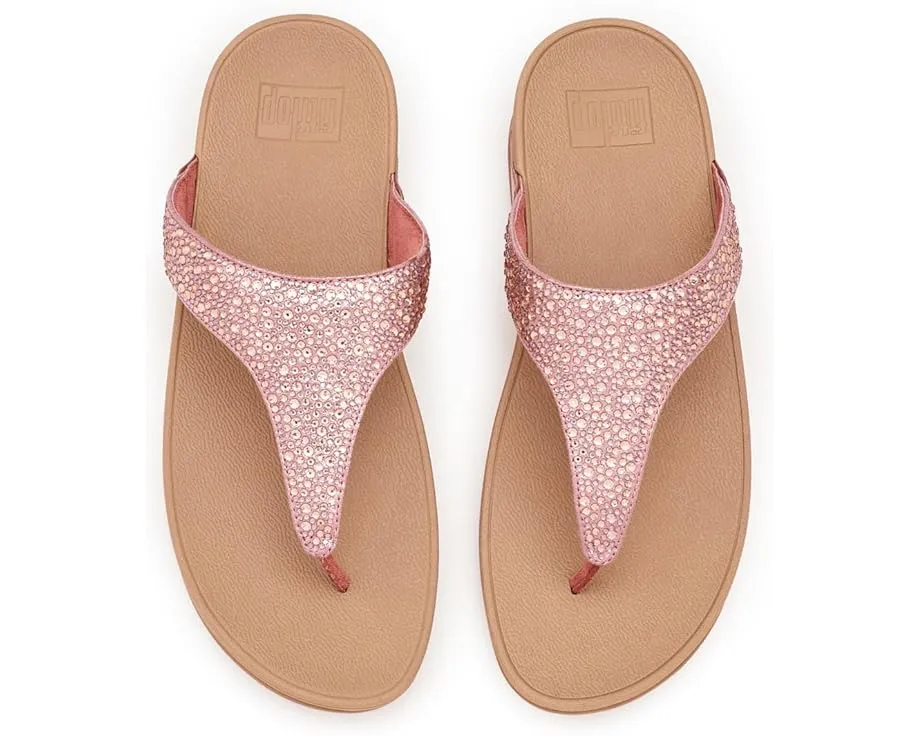 Сандалии FitFlop Lulu Crystal-mix с металлизированным верхом и перемычкой между пальцев