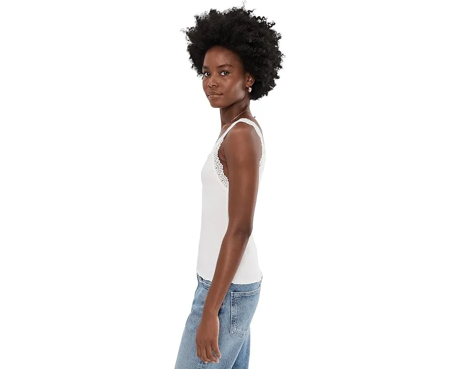 Топ Madewell с V-образным вырезом и отделкой из кружева