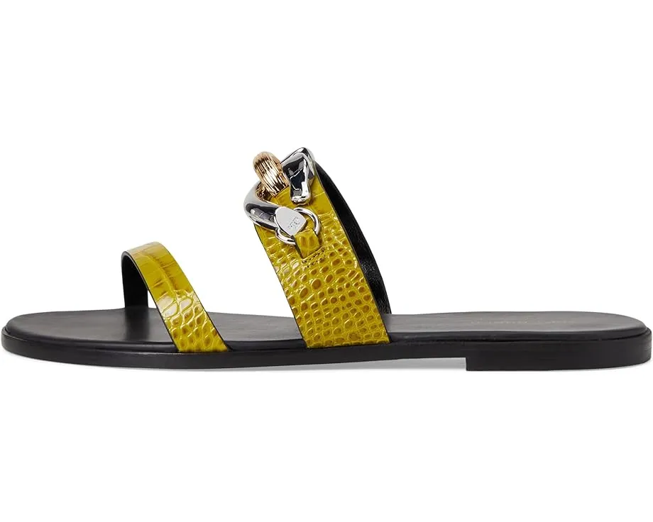 Сланцы Tory Burch Jessa Two Band с двойным ремешком и кожаной подошвой