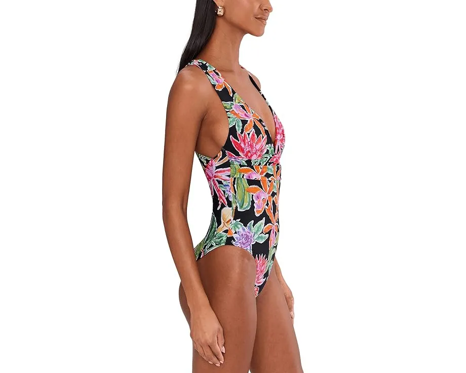 Цельный купальник Hothouse Flowers с перекрестными бретелями от Seafolly