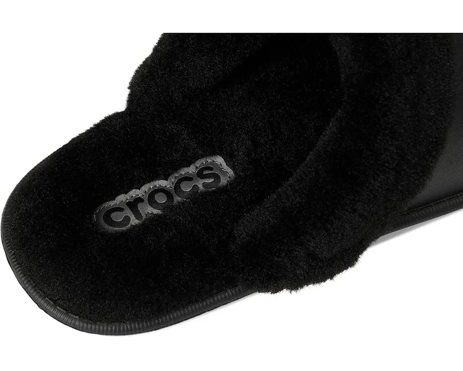 Домашние тапочки Crocs Classic Fuzz Scuff с искусственным мехом