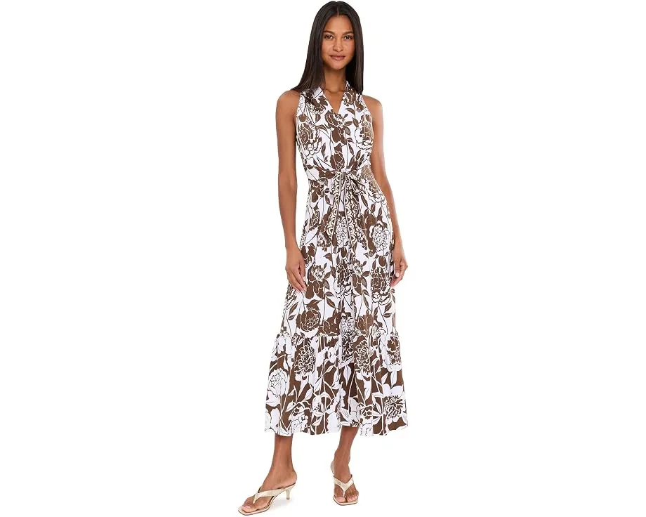 Платье миди Wisteria от Lilly Pulitzer с V-образным вырезом и рюшами