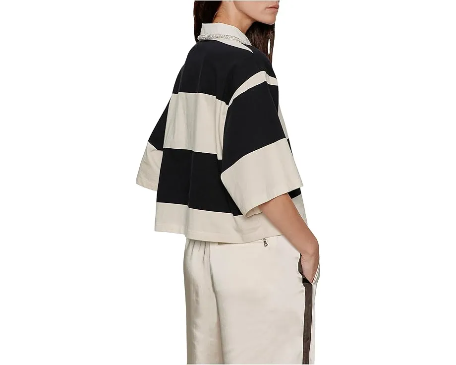 Полированная поло Embellished с декоративной отделкой и укороченным кроем Sanctuary