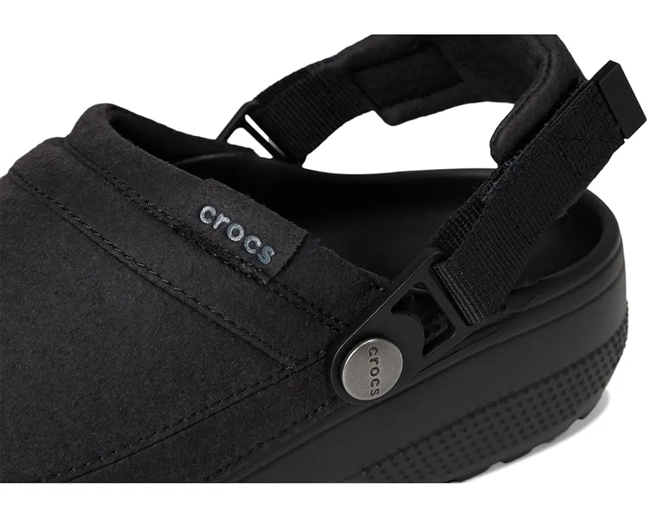 Кроксы Crocs Classic Crafted Vegan Suede Clogs с ремешком и стелькой Croslite
