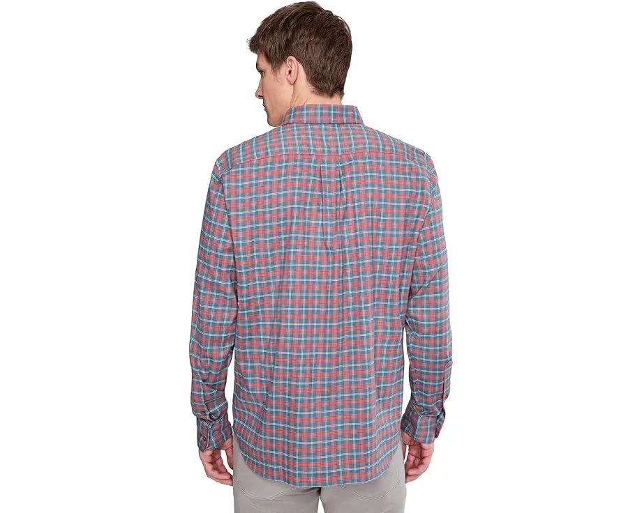 Рубашка Faherty Movement Brushed из смесовой ткани с начесом и карманом