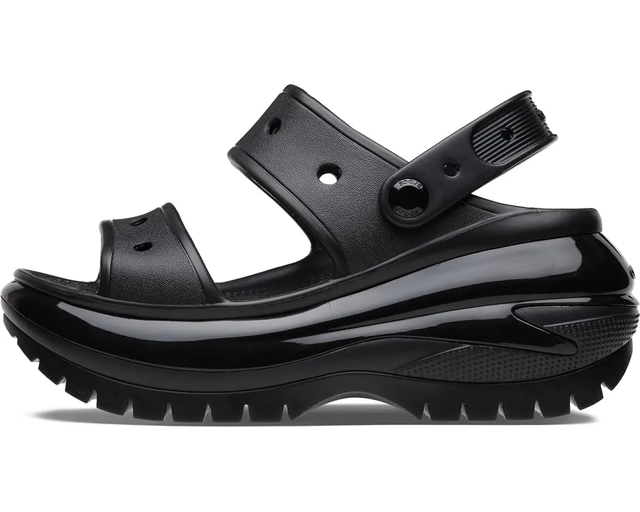 Сандалии Crocs Classic Mega Crush на платформе с двумя ремешками