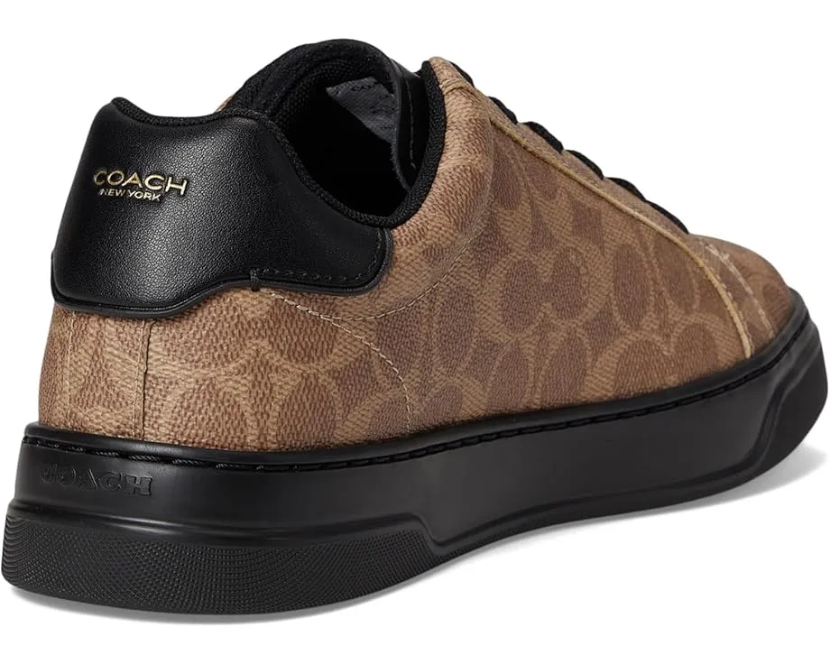 Кроссовки High Line из фирменного полотна COACH с круглым носком на подошве EVA