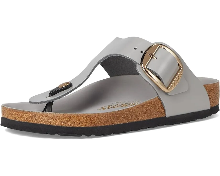 Сандалии Birkenstock Gizeh Big Buckle T-strap с пробковой стелькой