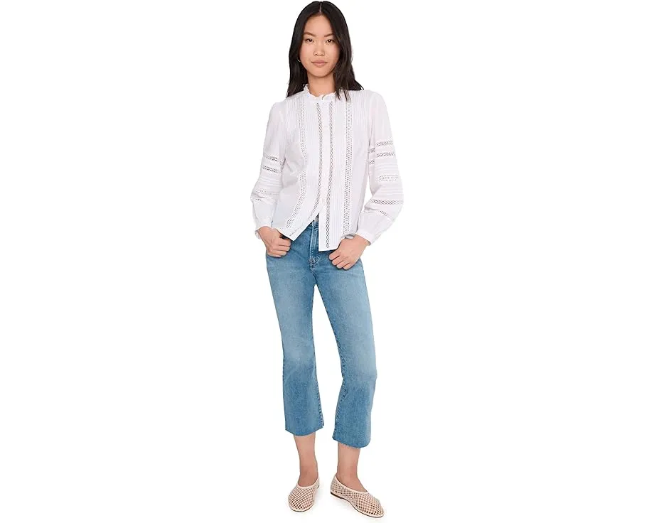Укороченные джинсы Madewell The Short Stretch Flare Crop с расклешенным низом в цвете Coastal Blue