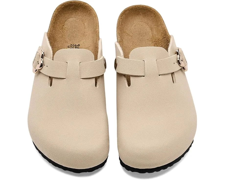 Детские сабо Birkenstock Kids Boston Flower Buckle с цветочной пряжкой и пробковой стелькой