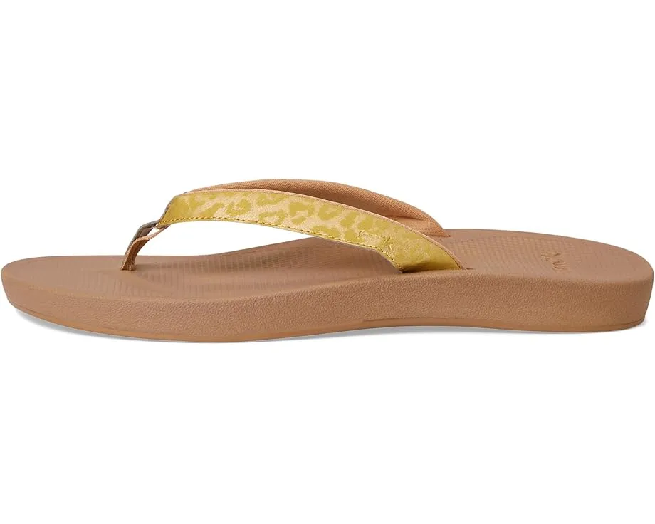 Сандалии Sanuk Cosmic Shores Leopard с металлическим принтом и стелькой из пены Bloom