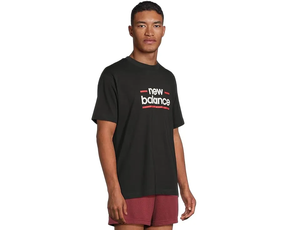 Футболка New Balance Linear Lines с графическим принтом и свободным кроем
