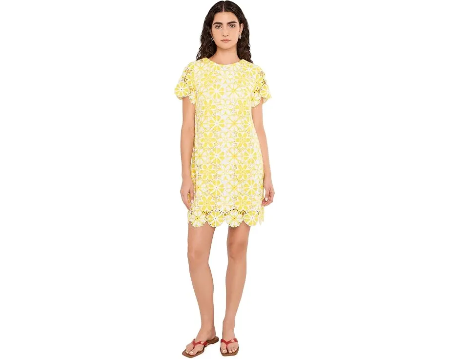 Платье Lilly Pulitzer Cortney Crochet Shift крючком с вырезом и бахромой