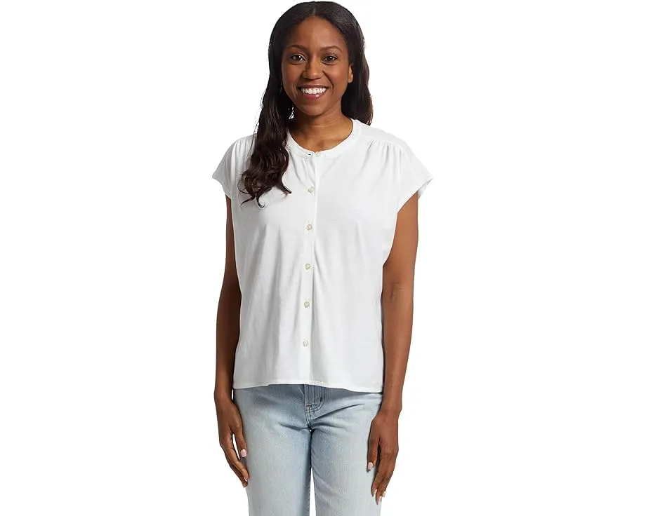 Свободная хлопковая рубашка Relaxed Button Down Tee от Lilla P