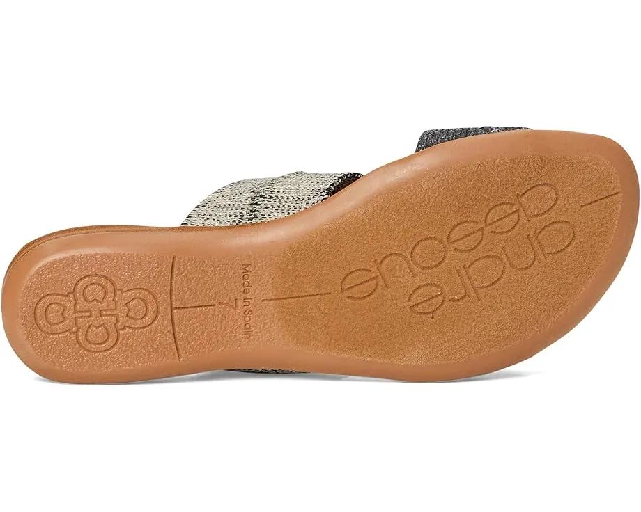 Сандалии Andre Assous Noor на плоской подошве с текстурированным верхом из джута