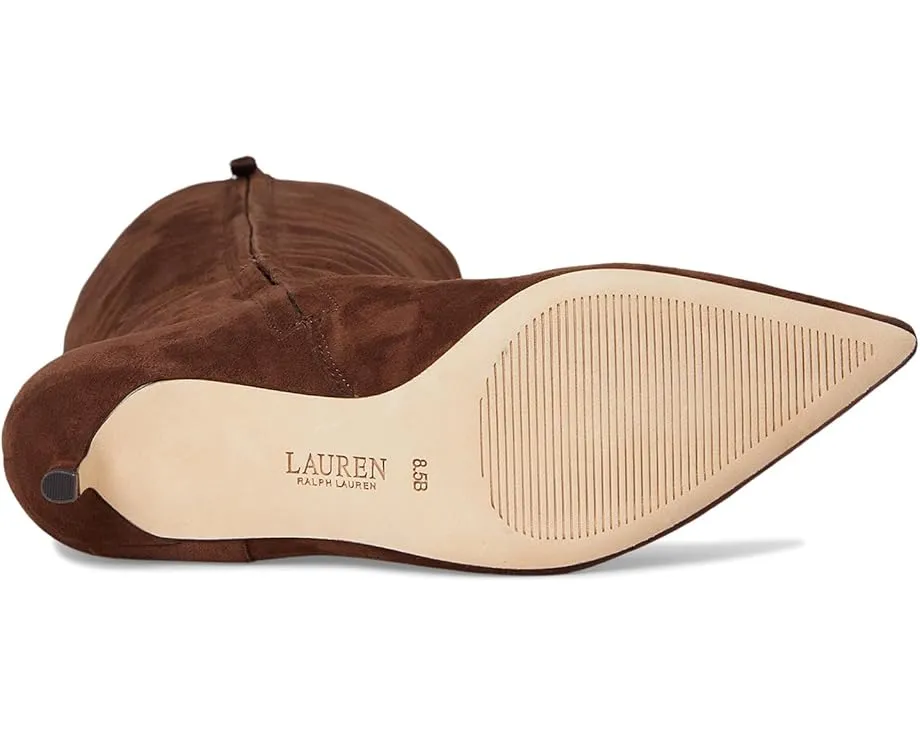 Высокие сапоги McKay на каблуке из замши с острым носком от Lauren Ralph Lauren