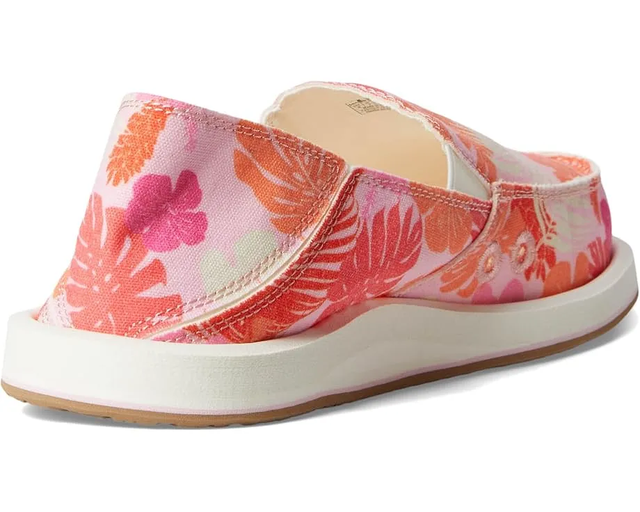 Sanuk Donna Tropics обувь с тропическим принтом и антибактериальной стелькой Soft Top