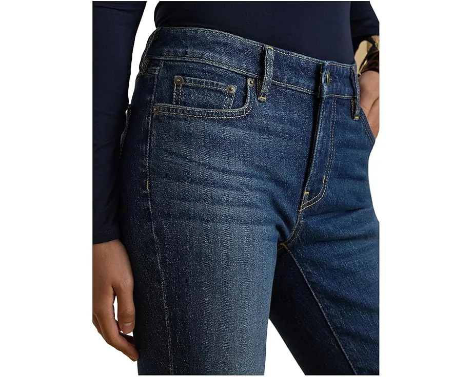 Джинсы Mid-Rise Straight Ankle Lauren Ralph Lauren с радужными полосками