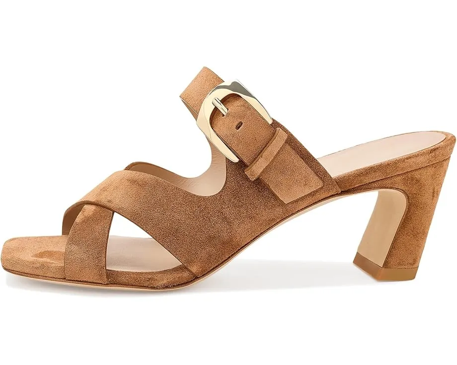 Сланцы Stuart Weitzman Sai Slides 50 на устойчивом каблуке с квадратным носком