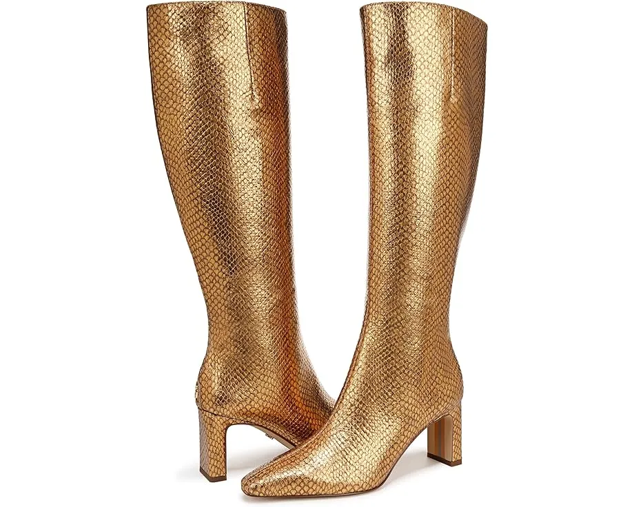 Ботинки Sylvia Wide Calf Sam Edelman из кожи с широким голенищем