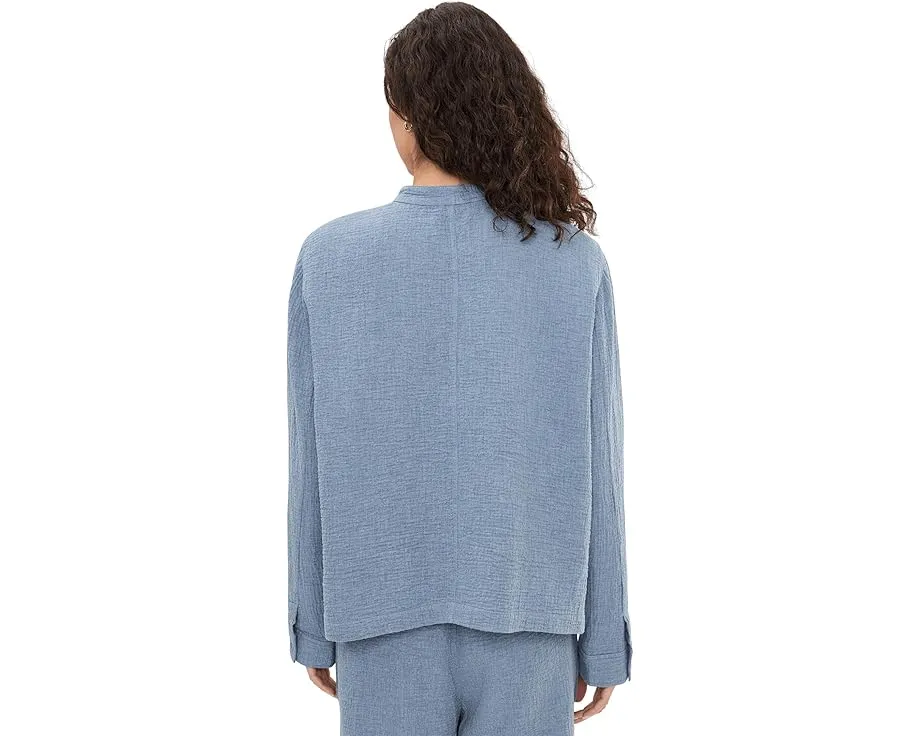 Куртка Eileen Fisher с воротником стойкой из двойного органического хлопка