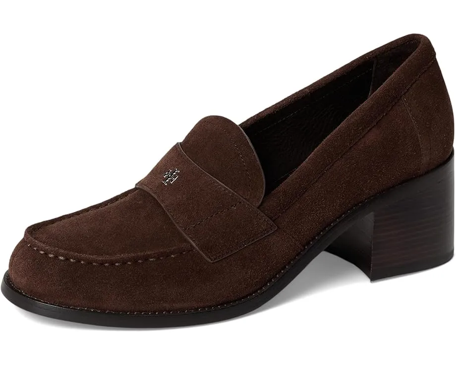 Tory Burch Лоферы на каблуке 55мм из замши с логотипом