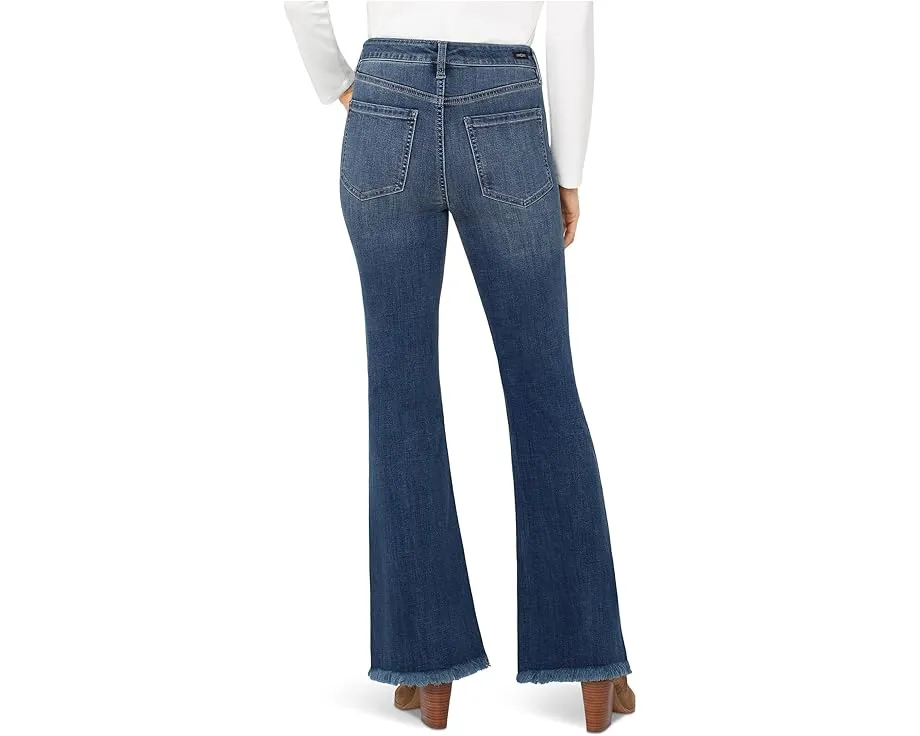 Джинсы Liverpool Los Angeles Hannah расклешенные с высокой посадкой и рваным краем