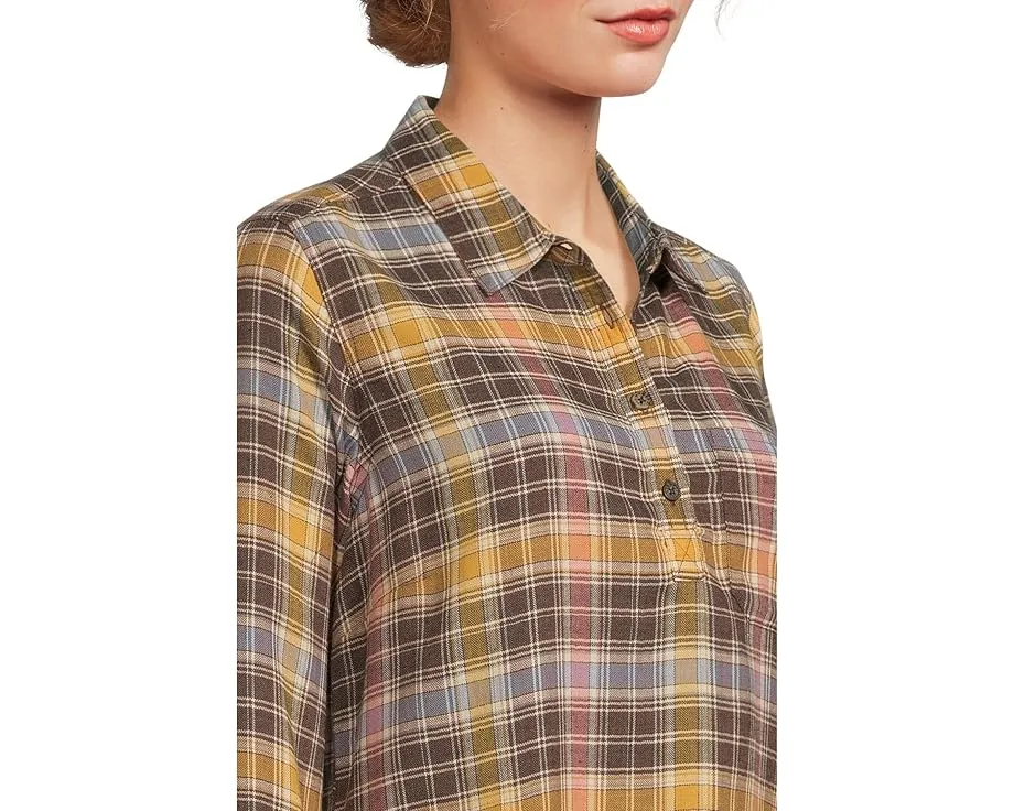 Платье Toad&Co Re-Form Popover с длинным рукавом и клетчатым рисунком