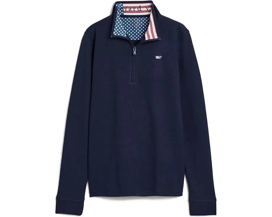 Детский свитшот Vineyard Vines Saltwater Quarter Zip с морским стилем