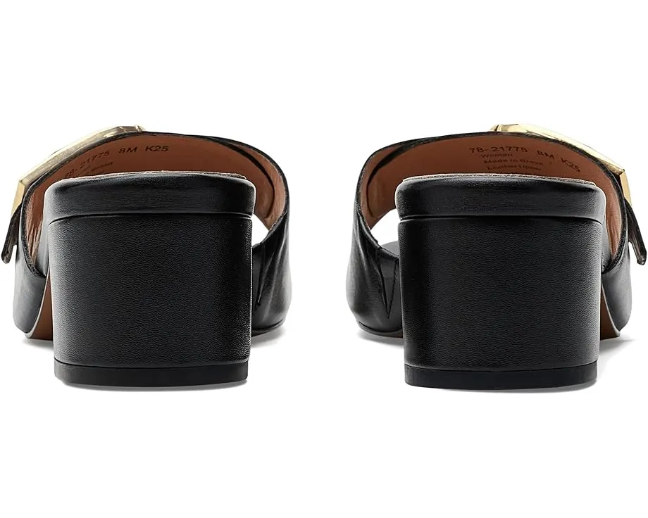 Сланцы Johnston & Murphy Edith Buckle Slide с кожаным блоком каблука
