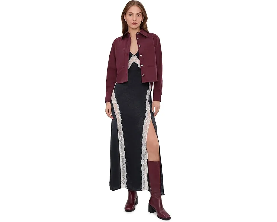 Free People комбинация Some Kind Of Love макси с кружевом и открытой спиной