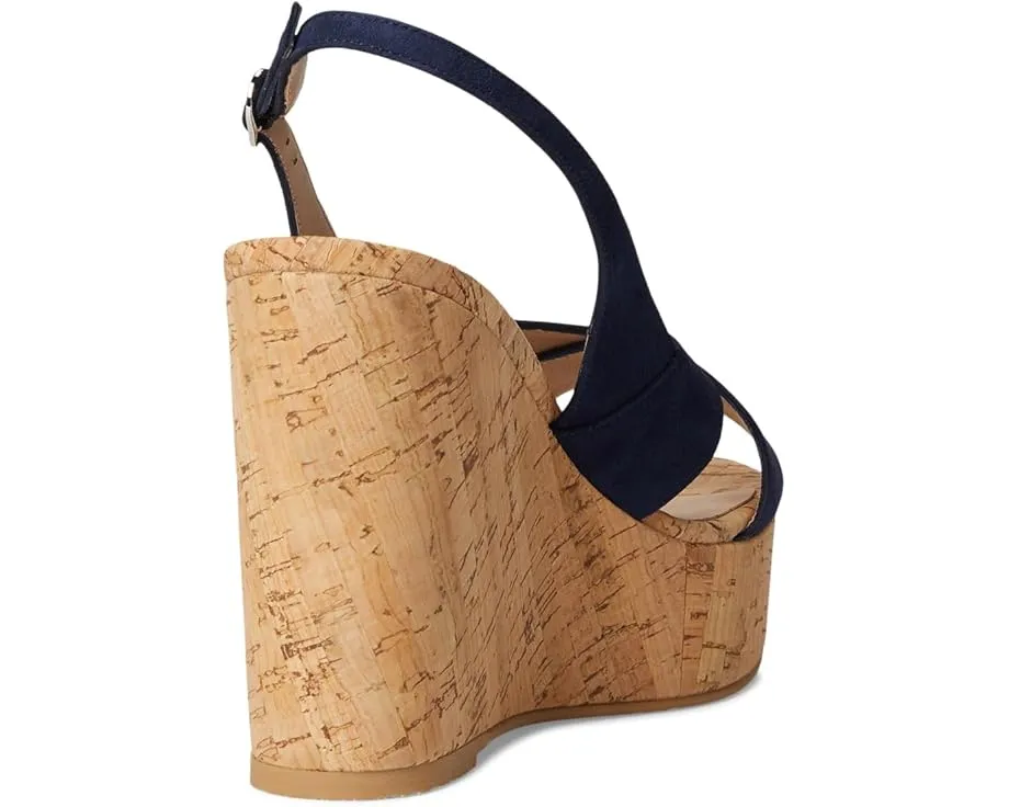 Сандалии Stuart Weitzman Dayna Slingback Wedge на танкетке с ремешком через пятку