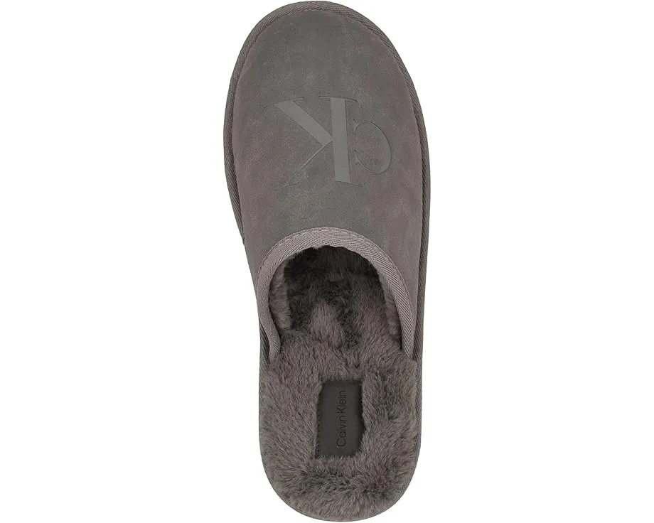Тапочки Calvin Klein Xavery с искусственным мехом и монограммой