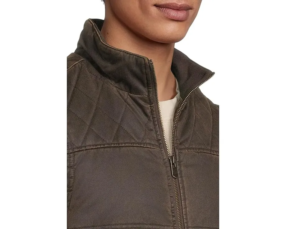 Johnston & Murphy жилет Antique Cotton Channel Quilted в винтажном стиле с простежкой