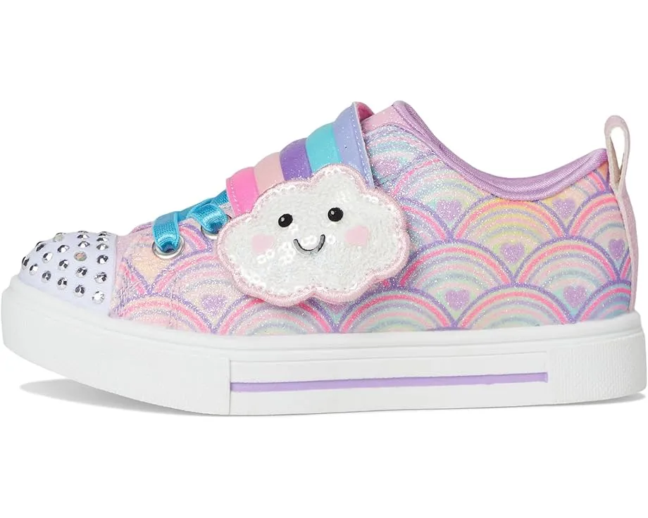 Детские светящиеся кроссовки Skechers Twinkle Sparks Cloud Cutie с ремешком