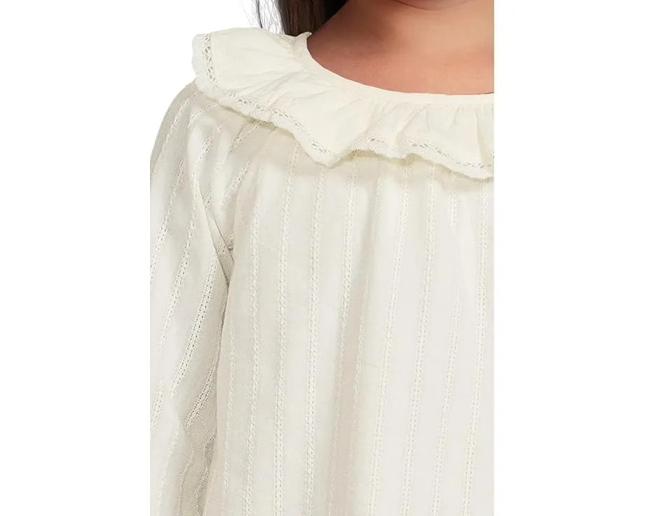 Блузка Janie and Jack с фактурным воротником и длинными рукавами