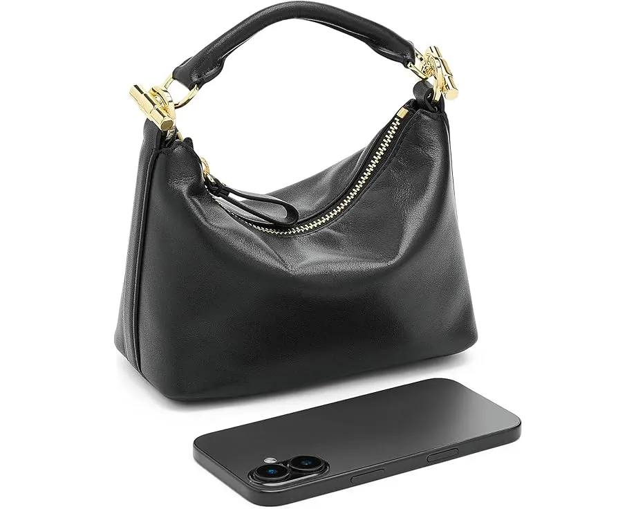 Мини плечевая сумка Lauren Ralph Lauren из кожи наппа с регулируемым ремнем